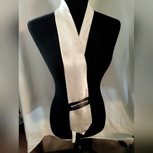 Boca Classics Silver Silk Tie NWTags